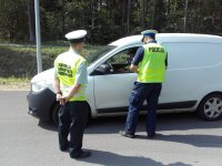 Policjanci podczas działań