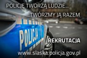 Plakat z napisem Policja