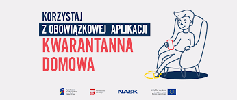 Plakat informujący o kwarantannie