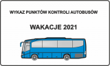 Plakat informacyjny z napisem wakacje 2021