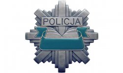 Policyjna gwiazda z napisem Policja