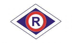 Litera R-symbol policjantów z ruchu drogowego