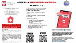 Plakat z informacjami dotyczącymi wskazówek jak korzystać z aplikacji