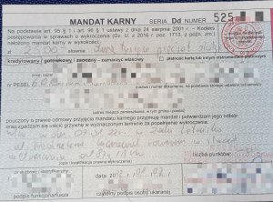 Kopia mandatu karnego