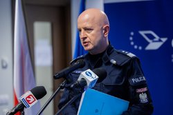 Komendant Główny Policji podczas przemówienia