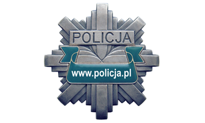 Policyjna gwiazda z napisem Policja