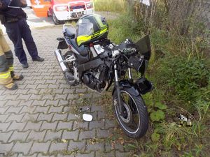 Motocykl biorący udział w zdarzeniu