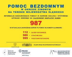 Plakat z numerami alarmowymi