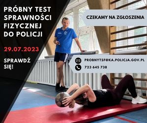 zdjęcie osoby wykonującej test sprawności fizycznej