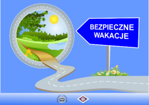 zdjęcie plakatu  bezpiecznych wakacji