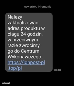 Zdjęcie przykładowych smsów