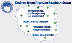 Zdjęcie przedstawia Krajową Mapę Zagrożeń Bezpieczeństwa