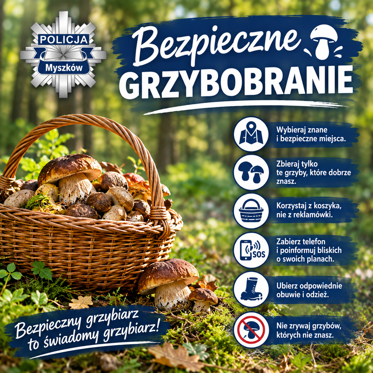 Bezpieczne grzybobranie – zalecenia i zasady bezpieczeństwa